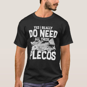 Plecostomus Pleco Fisch Aquarium Futtertank Zebra T-Shirt