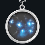 Pleiades Blau-Sternhaufen Versilberte Kette<br><div class="desc">Für eher wie dieses Besuch Über diesen Entwurf: Das Pleiades oder "sieben Schwestern, " ist ein leuchtender Sternhaufen, der im Konstellation Stier gelegen ist. Sie ist einer der nächsten Sternhaufen zur Erde und ist leicht in der Nordhalbkugel im Winter und im SüdHemispehere während des Sommers visbile. Das Pleiades sind seit...</div>