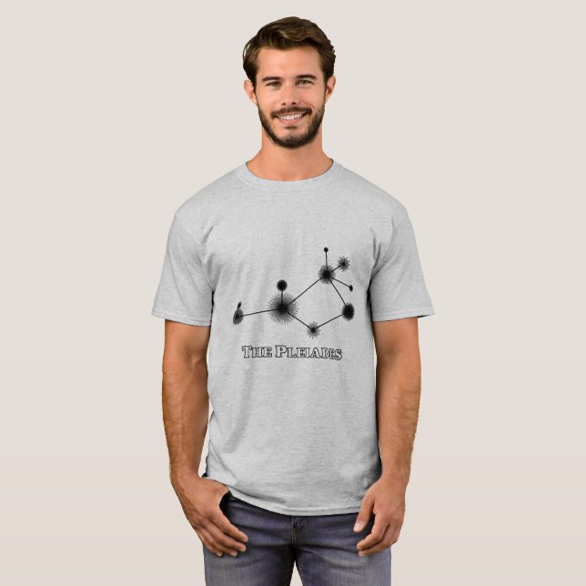 Pleiades mit Titel - grundlegende T - Shirts (Vorne ganz)