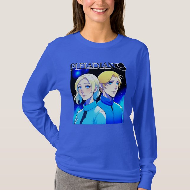 Pleiadian Alien Race und UFO T-Shirt (Vorderseite)