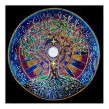 Pleine lune Arbre de vie Mandala Poster