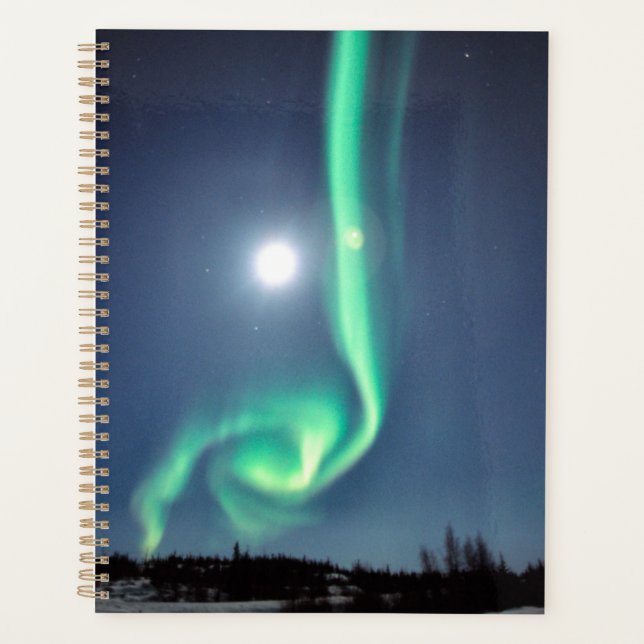 Pleine lune avec aurore | Yellowknife Canada (Devant)