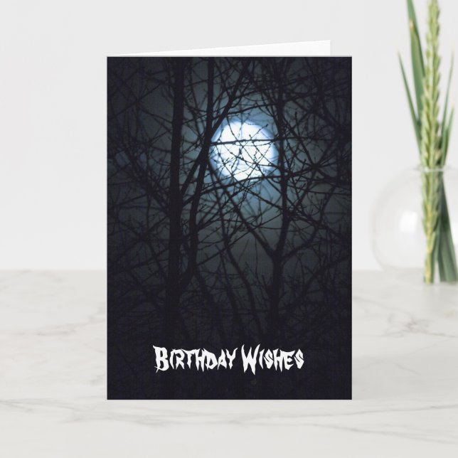Pleine lune Carte de voeux d'anniversaire (Devant)
