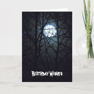 Pleine lune Carte de voeux d'anniversaire