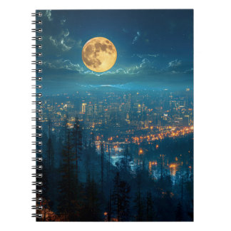 Pleine lune, City at Night Carnet