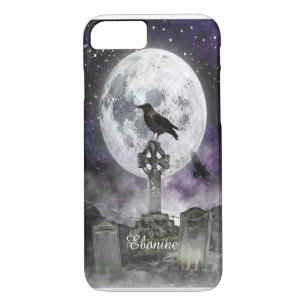 Pleine lune Corbeau Celtic coque iphone