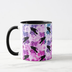 Pleine lune Corbeau sur toute la Motif de café Mug