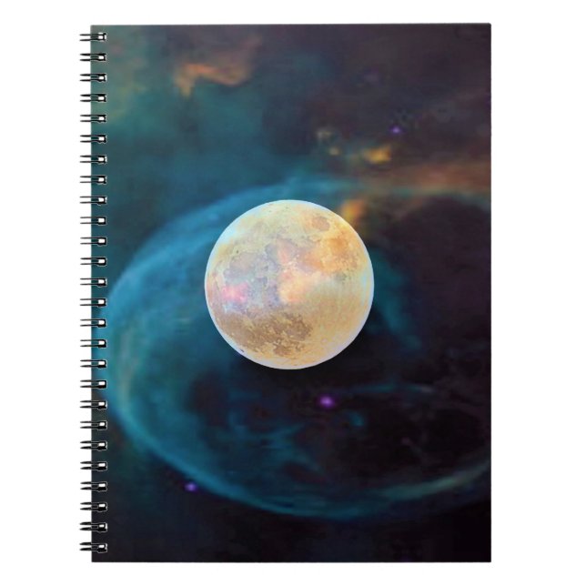 Pleine lune cosmique Carnet spiral (Devant)
