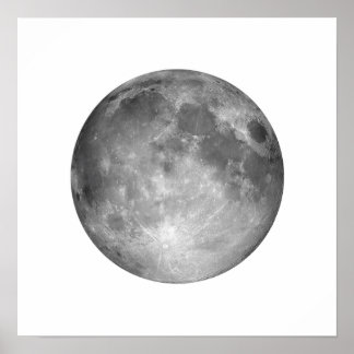Pleine lune dans White Sky Grande affiche