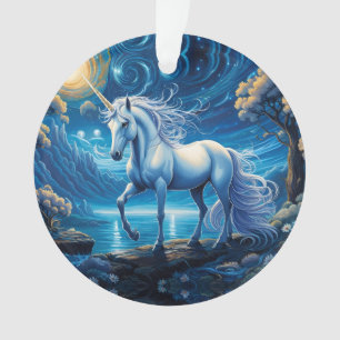 Pleine lune d'Imaginaire Unicorne blanche