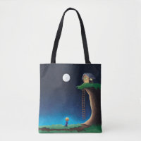 Pleine lune Night Sky Sac fourre-tout