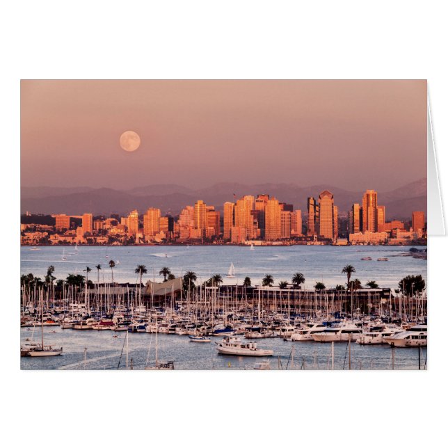 Pleine lune sur San Diego (Devant horizontal)