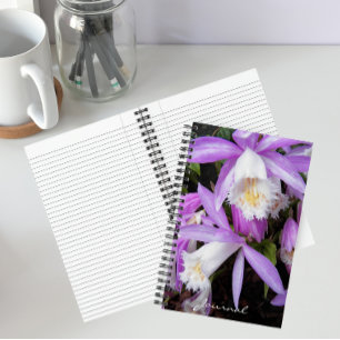 Pleione Fensterbank-Orchideen Blumen Notizbuch