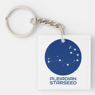 Plejadisches Starseed-Schlüsselanhänger – Hellblau Schlüsselanhänger