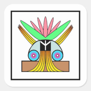 Plejaren-Symbol für den Frieden Quadratischer Aufkleber