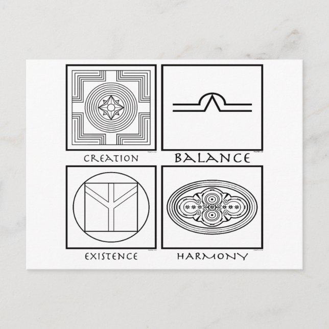 Plejaren Symbole Postkarte (Vorderseite)