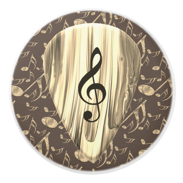 Plektrum für personalisierte Musiknote Keramikknauf (Vorderseite)