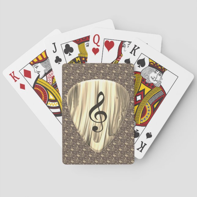 Plektrum für personalisierte Musiknote Spielkarten (Rückseite)
