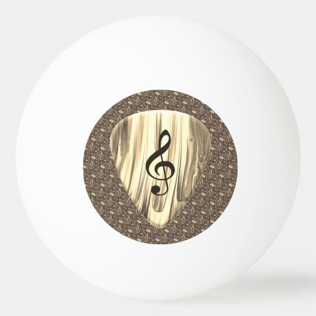 Plektrum für personalisierte Musiknote Tischtennisball (Vorderseite)