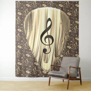 Plektrum für personalisierte Musiknote Wandteppich