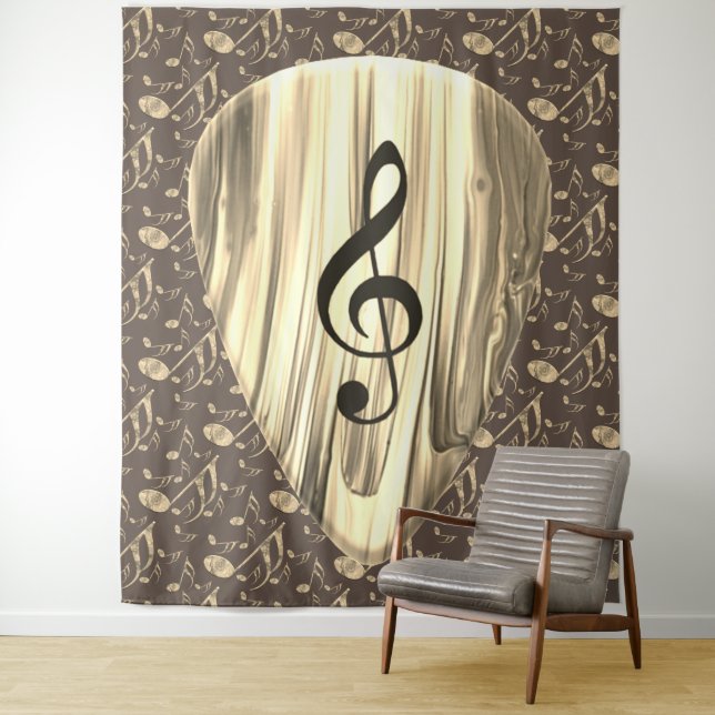 Plektrum für personalisierte Musiknote Wandteppich (Beispiel)