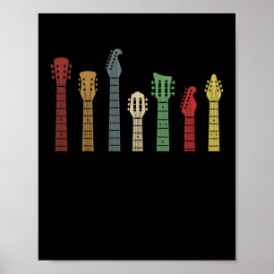 Plektrum Geschenk für Gitarrist Retro Vintag Poster