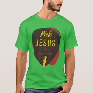 Plektrum Jesus Christlich Music Gitarrist Pastor T-Shirt
