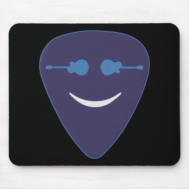 Plektrum Lächeln Gesicht Mousepad (Vorne)