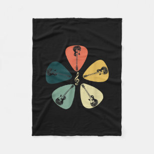 Plektrum Shirt. Retro-Stil, Geschenk für Gitarrist Fleecedecke