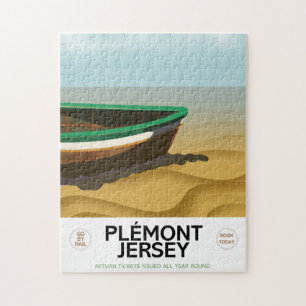 Plémont Jersey Vintage-Reiseplakat.