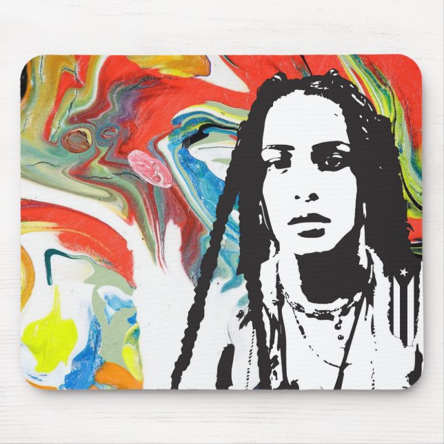 Plena Punk Puerto Rican Art Mousepad (Vorne)