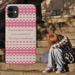 Plepete Streifen in tiefer Creme und Lachs rosa Case-Mate iPhone Hülle