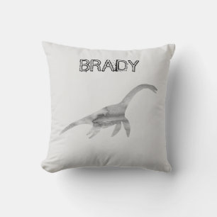 Plesiosaurus Dinosaur Individuelle Name Throw Kiss Kissen