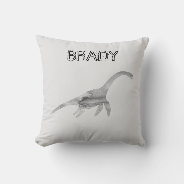 Plesiosaurus Dinosaur Individuelle Name Throw Kiss Kissen (Vorderseite)
