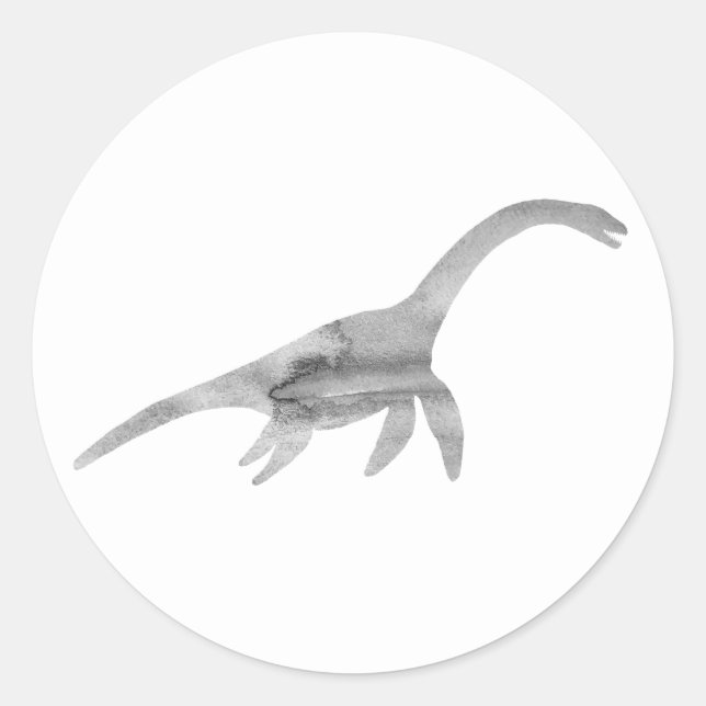 Plesiosaurus Dinosaur Party Danke Stickers (Vorderseite)