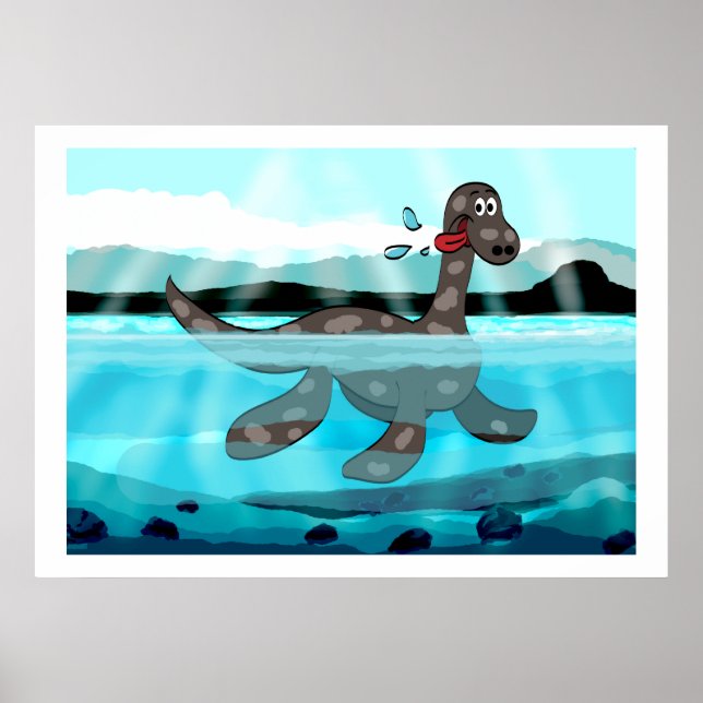 Plesiosaurus Dinosaurier Painting Poster (Vorne)