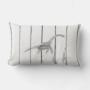 Plesiosaurus Dinosaurier Shiplap Rustikales Lumbar Lendenkissen