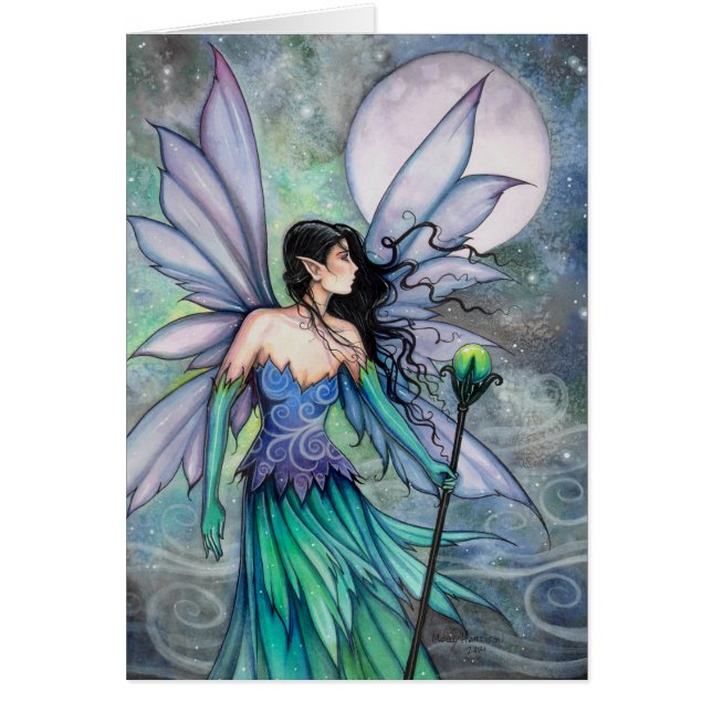 Pleure du vent Aquarelle Imaginaire Fairy Art (Devant)