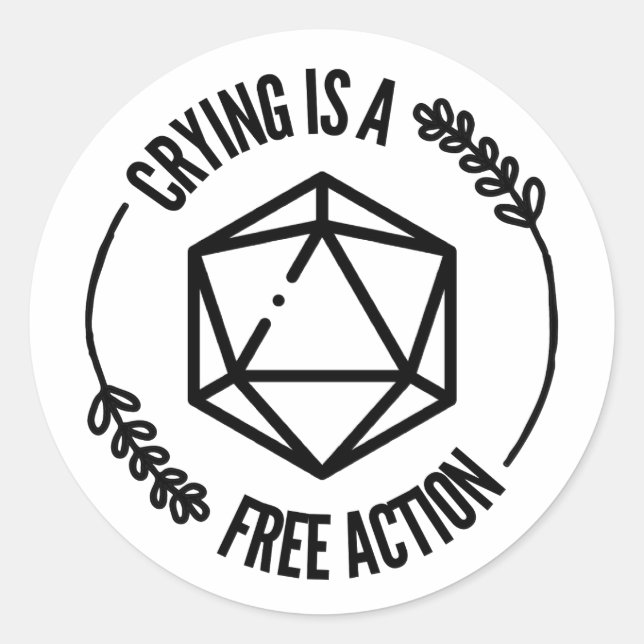 Pleurer est un Sticker pour la liberté d'action (Devant)