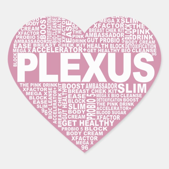Plexus-Herz Herz-Aufkleber (Vorderseite)