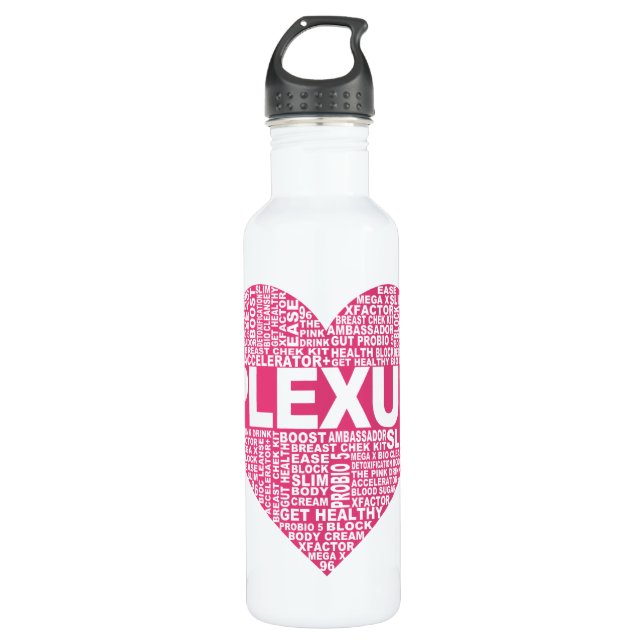 Plexus-Herz-Wasser-Flasche Trinkflasche (Vorderseite)