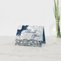 Pliage Carte de remerciements craqué glace hiver n