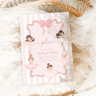 Plié Girls Coquette Ballerina Geburtstag Einladung