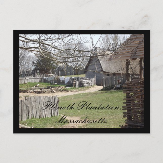 Plimoth Plantation, Massachusetts Postkarte (Vorderseite)