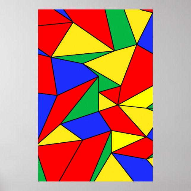 "Plis" Impression Extra Large Couleurs Primaires (Devant)