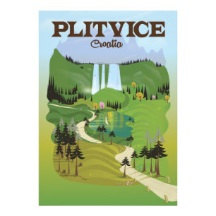 Plitvice Croatia Reiseplakat Fotodruck