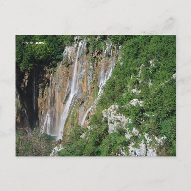 Plitvice Lakes Croatia Feiertagspostkarte (Vorderseite)