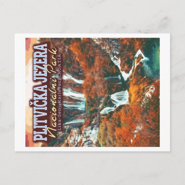 PLITVICE LAKES NATIONAL PARK - KROATIEN POSTKARTE (Vorderseite)