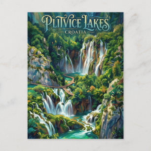 Plitvice Seen Kroatien Postkarte