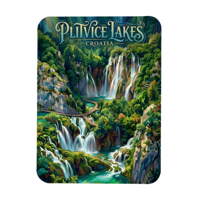 Plitvicer Seen Kroatien Magnet (Vertikal)